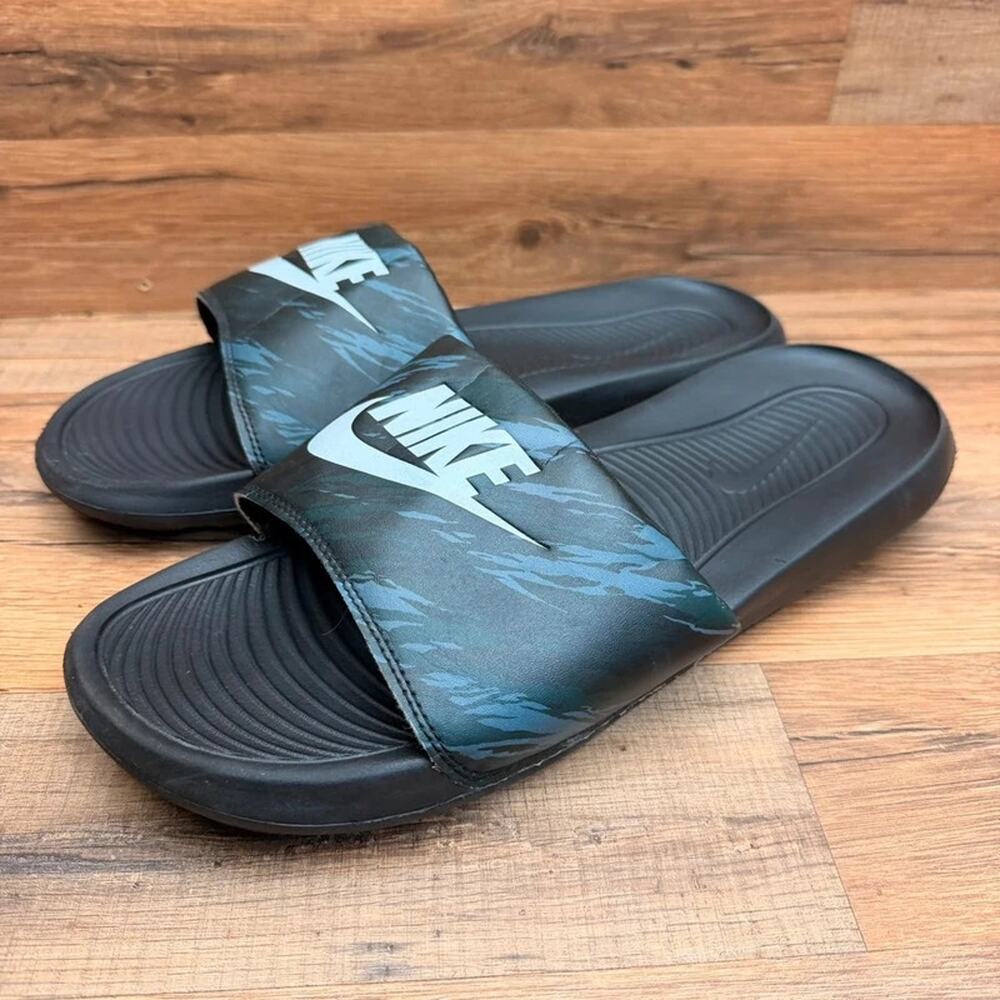 Nike Victori One Slide Black Grey Size 10 CN9678 009 Slides